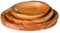 Cleminson® 3-teilige Servierschalen aus Olivenholz - stapelbares Trio für Tapas & Dips | Rustikale Holzschalen