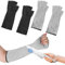 Yolev 2 Paar Schnittfeste Ärmel Halbfinger Ärmelschoner Grau Schwarz Armschutz 30 cm Lang Unterarmschutz Wiederverwendbarer Sicherheitsarm der Stufe 5 für Gartenarbeit Küche Schweißen