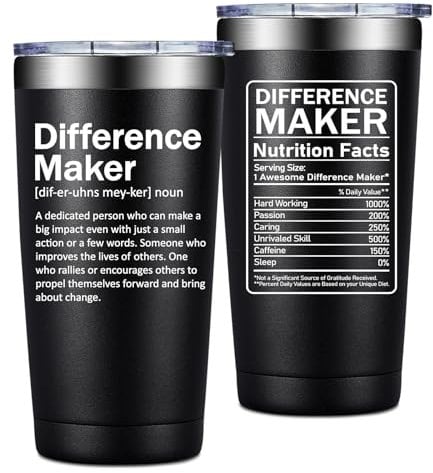 Grifarny Difference Maker Definition Tumbler Mug - Thank You Gifts for Men, Women - Appreciation, Inspirational Gifts for Boss, Employee, Teachers, Assistant Principal, Coworkers
