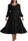 Hanna Nikole Women Plus Size Tiered Maxi Dress Renaissance A-Line Dress Smocked Casual Dresses with Pockets Black 26