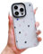 ECZOIL Compatible for iPhone 15 Pro Max Case,Cute Clear Heart Cartoon for Women Girl Soft TPU Shockproof Anti-Yellow Protective Phone Case for iPhone 15 Pro Max-Heart