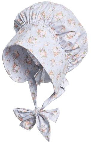 GRACEART Mütze für Erwachsene, Damen, 99,99 % Baumwolle, viktorianischer Pionier, Prärie, Haube, Mütze, L, L