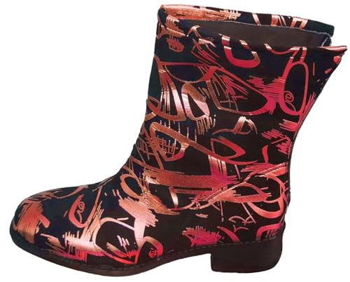 DKLOVIFU Chelsea Boots Stiefeletten Damen Leder Boots Plateau Damen Stiefeletten Rock Damen Spitze Stiefeletten Damen Mit Absatz Italienische Stiefeletten Damen Stiefeletten Hoher Absatz Damen