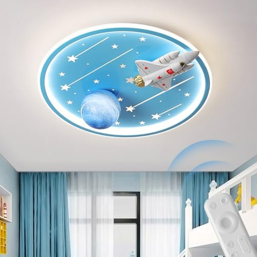 XIN'S Kinderzimmer LED Deckenleuchte Rocket-Deckenleuchte Moderne Cartoon-Deckenleuchte Stufenlos Dimmbar Mit Fernbedienung Geeignet Für Kinderzimmer Jungen- Und Mädchenzimmer Kindertagesstätte