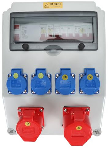 Power Distribution Box Wall Mount Electrical Box Electrical Breaker Socket Distribution Box for Construction Sites