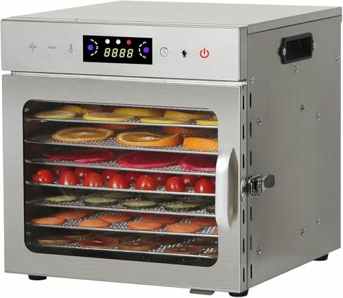 YMXEURSC Food Dehydrator Machine for Jerky Beef, Digital Food Dehydrater for Fruit Herbs,8-Tray