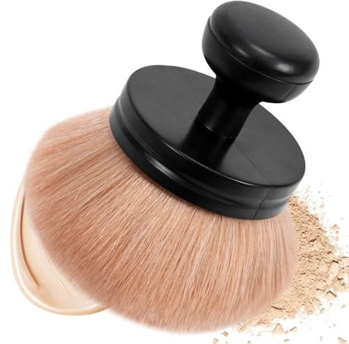 Selbstbräunerpinsel,Großer Selbstbräuner Körper Make-up-Pinsel,7,4 cm Durchmesser Körperpinsel,Breiter Kopf Selbstbräuner Pinsels,Ovaler Kabuki-Pinsel,Concealer Sonnenschutz-Applikator (Schwarz)