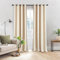 Topfinel Rideaux Salon avec Oeillets 1 Pièces Rideau Occultant Beige Décoration Maison Prêt à Poser Draperies Lumineux Bloquer Rideau Phonique Anti Bruit pour Dressing Chambre Hôtel, L200 x H260 cm