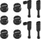 Combo Cord Organizer Holder and Type C/Lightning Cable Protector JOIKYCAI, Wire Charger Holder for Nightstand, Kitchen Appliances, Office Supplies, Phone Cable, Wall, Car - Black, 6+4