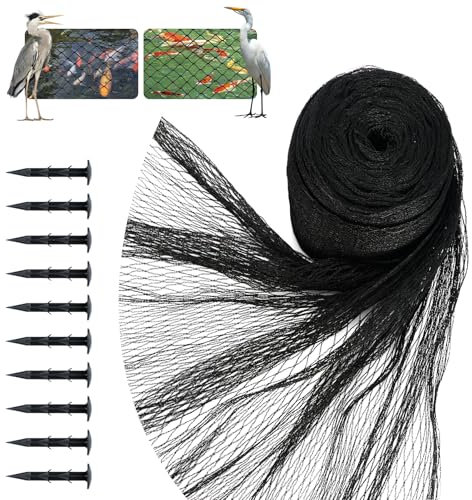 Filet de protection contre les oiseaux et les pigeons - 12 x 12 mm - Maille fine de 30 g/m² - Robuste - Résistant à la déchirure - Résistant aux UV - Bâche de piscine - Filet pour arbres fruitiers (10