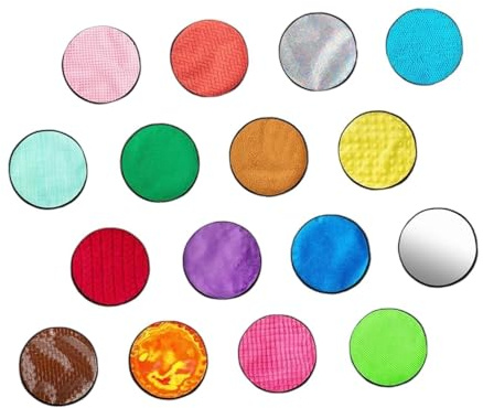 CoudarTitie Tappetini Sensoriali da 16 Pezzi con Diametro di 20 Cm, Pratici E Assortiti, Piastrelle per Lo Sviluppo dei Bambini a Casa per Ragazzi