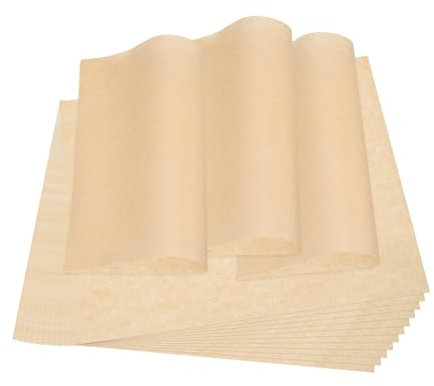 PATIKIL Wax Paper Sheets for Food, 100Pcs 10x10 Grease Proof Food Basket Liner Sheets Pre Cut Sandwich Wrapping Paper for Bread Party Tray Food Basket Liners, Brown