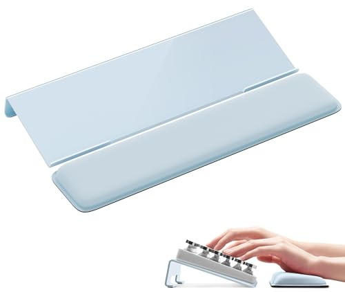 MOLMO Keyboard Stand & Wrist Rest Set, Memory Foam Support Blue