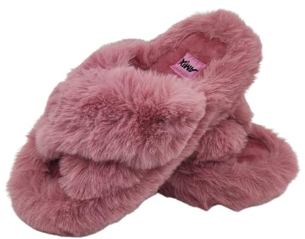 Amix Diamond Afrodite Ciabatte Donna Invernali in Memory Foam, Morbide Pantofole Pelose per Casa (Rosa, 38/39, Sistema Taglie Calzature EU, Adulto, Donna, Numero (range), Media, 38, 39)