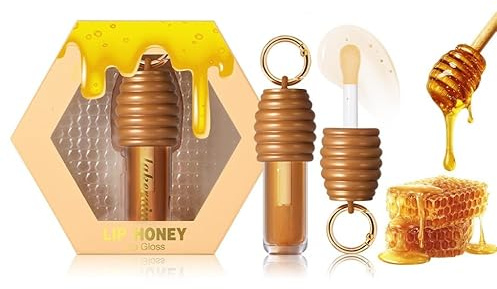 Huile pour les lèvres au miel avec formule hydratante pour un fini brillant, hydrate en profondeur et nourrit les lèvres sèches, non collante et confortable longue durée