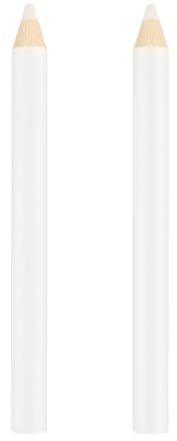 Hopzab 2 Pcs White Nail Whitening Pencil – French Manicure Pen Set with Rhinestone Picker Tool & Sharpener for DIY Art Nail Design, Dot Line Pattern Decoration Tools