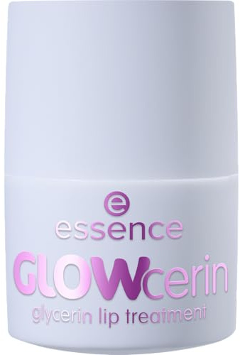 essence GLOWcerin glycerin lip treatment, Lippenmaske, Nr. 01, Transparent, feuchtigkeitsspendend, glättend, vegan, ohne Parabene, ohne Mikroplastikpartikel, Nanopartikel frei, 1er Pack (12g)