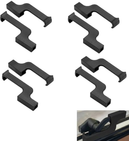 Caravan Window Stays, Security Locks Set, 4 Pack Black