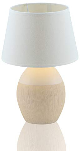 Näve Leuchten 3122223 A++ to E, Keramik Tischleuchte Leni, 40 W, weiß, 21 x 21 x 31 cm