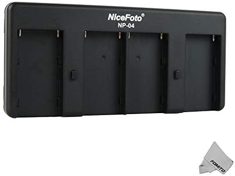 Nicefoto NP-04 NP-F Battery to V-Mount Battery Converter Adapter Plate 4-Slot