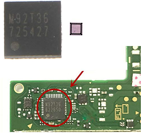 Puce de rechange pour carte mère Nintendo Switch M92T36 USB-C