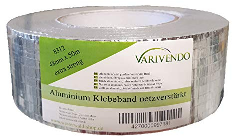 Westerwald-Shop Ruban adhésif en aluminium (maille renforcée 50 mm x 50 m, argenté)