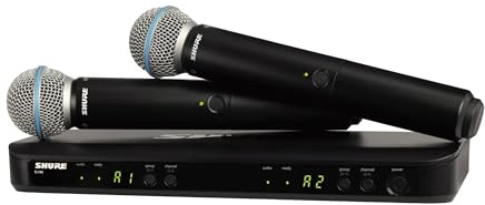 Shure BLX288/B58 Dual Channel Wireless Microphone System with (2) BETA 58A Handheld Vocal Mics