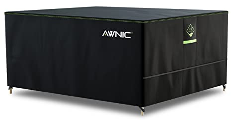 AWNIC Funda para Mesa Exterior Impermeable, Resistente a los Rayos UV y a los Desgarros Funda Protectora Muebles Jardin, AlicanTex Tecnología Resistente a la Intemperie Funda Mesa Jardin 180x120x71cm