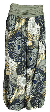Wunder&Schön Damen Yoga Haremshose Pumphose Aladinhose Boho Hippie Einheitsgröße