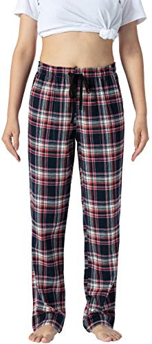 AIRIKE Femmes Pantalons Longs Coton Doux Bas de Pyjama Chaud Vêtements de Nuit à Carreaux