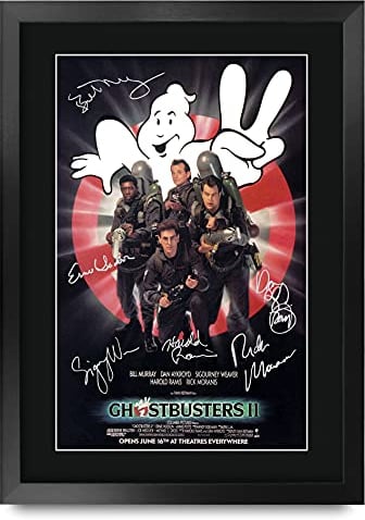 HWC Trading FR A3 Ghostbusters 2 Bill Murray, Dan Aykroyd Gifts gedrucktes Poster, signiertes Autogrammbild für Film-Erinnerungsstücke, A3, gerahmt