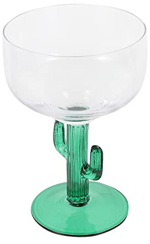 ZHANGWING Taza de Cafe Copa de Beber Vidrio de la Taza en Forma de Cactus (Color : Transparent)