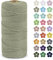 LEREATI Makramee Garn 2mm x 200m Baumwollkordel Natur Baumwollseil Farbig Baumwollgarn, Macrame Cord 2mm für DIY Geflochten, Makramee Deko, Hängepflanze, Wandbehang, Vorhang (Bohnengrün)