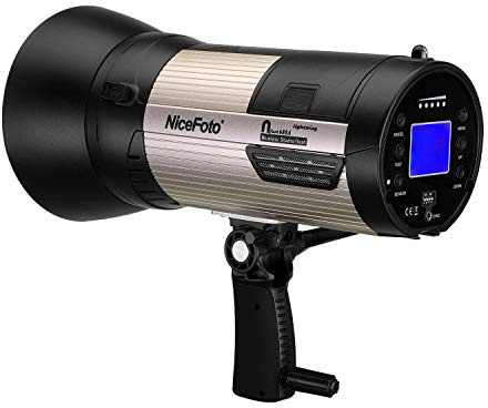 HUIOP Flash esterno da studio Flash Stroboscopico 2.4G Sistema wireless 500 volte Supporto flash a piena potenza 6600mAh Alimentato a batteria con borsa per illuminazione per esterni