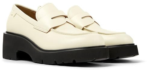 Camper, Milah, Women Moccasin/Ballerina, White Natural, 39, (EU)