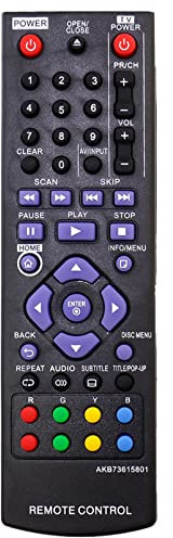 AKB73615801 Replacement Remote Compatible with LG Blu Ray Disc DVD Player BP125 BD220 BD630 BP125N BP135W-N BP200 BP220 BP320 BP220N BP320N BP325 BP325N BP325W BP335WN