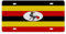 Yelolyio UgandaNummernschild für die Vorderseite des Autos, Größe 15,2 x 30,5 cm, rostfrei, Uganda-Flagge, Metall-Kennzeichen, Aluminium, originelles Nummernschild, Autoschild, Geschenk für neues Auto