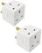 2 Way 3 Pin Power Adapter Plug Splitter - Cube Electric 13A Multi Wall Plug Extension Double Socket UK (Pack of 2 Plugs)