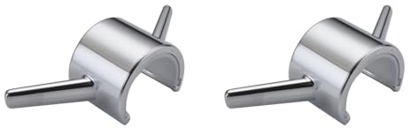 DOITOOL Shower Rod Hook Towel Hook for Shower Pole Electroplated Bathrobe for Towels Loofahs and Bathroom Use No-Drill Installation 2 Pack