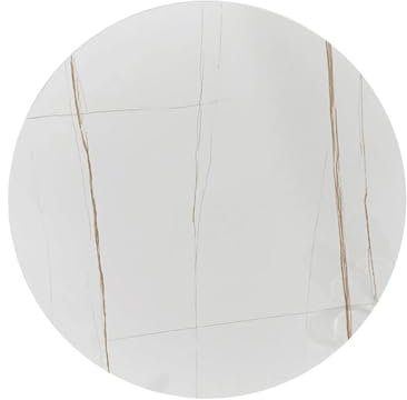Großer Drehteller Lazy Susan aus Marmor – runder Tisch, drehbare Servierplatte, robustes 12 mm dickes Tablett – perfektes Esstisch-Tablett