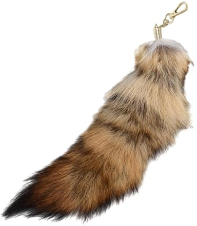 Aymzbd 40cm Schwanz Schlüsselanhänger Schlüsselanhänger künstliche Tasche Geldbörse Anhänger für Partybevorzugung Cosplay Geschenk