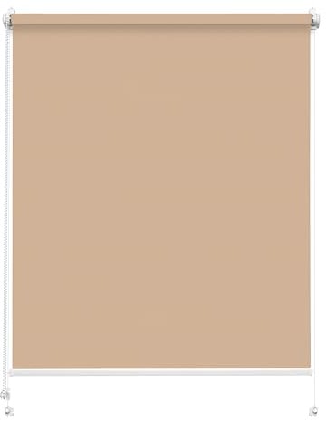 Rettika Sichtschutz Rollo ohne Bohren - Blassebeige, Breite: 55cm, Höhe 120 - Rollos für Fenster ohne Bohren, Fenster rollos für innen, Jalousien zum Klemmen, Klemmrollo