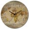 ARTLAND Wanddeko Wanduhr ohne Tickgeräusche aus Holz Funkuhr lautlos rund Ø 30 cm Weltkarte T9NI Landschaften