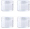 Lot de 4 petits pots de maquillage ronds en plastique transparent 20 g