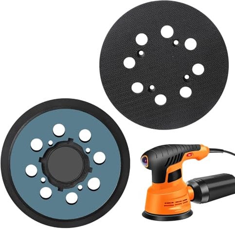 2Pcs 5 inch Sander Pad for Orbital Sanders, 4 Screw Holes 8 Holes Replacement Sanding Pad, Loop Backing Pad Compatible with DWE6421, DWE6423, DCW210B, DWE64233, N329079