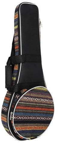 Gepolsterte Mandoline Gigbag A & F Stil, weicher Mandolinenkoffer, Landhausstil Mandolinen-Instrumententasche mit Zubehör-Aufbewahrungstasche, Mandolinen-Handtaschen-Rucksack mit Griff und