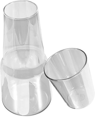 Ciieeo Drinking Water Bottle Glass Bedside Water Bottle Milk Holder Juice Container Home Accessory Bathroom