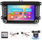NHOPEEW Autoradio pour VW Passat b6 b7 Golf 5 6 Jetta T5 EOS Polo Touran Seat Sharan - Android 13 Carplay sans Fil et Android Auto - Écran Tactile 9 Pouces avec EQ/WiFi/GPS/Mirror Link