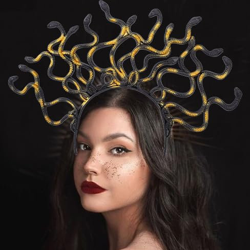 Fashband Medusa Schlange Stirnband Griechische Göttin Kopfschmuck Halloween Cosplay Karneval Party Zubehör für Frauen