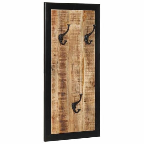 vidaXL Porte-Manteau 40x2x80 cm Bois de manguier Massif Brut, Porte-vêtements, portemanteau, Porte-Manteau en Bois, Porte-cintres, Porte-Manteau Mural